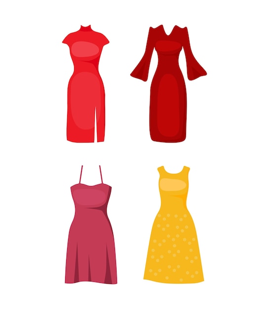 Vector conjunto de vestido