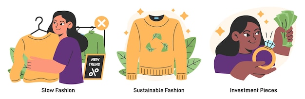 Conjunto de vestuario de cápsula personaje elige o recopila conjuntos de ropa haciendo combinación de ropa básica