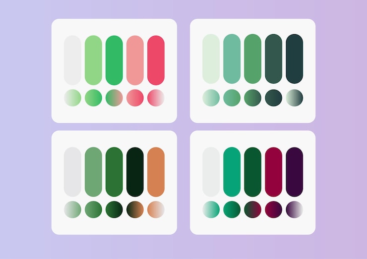 Vector conjunto vibrante brillante de fondo degradados