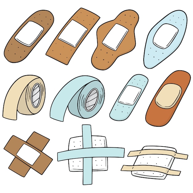 conjunto de yeso médico
