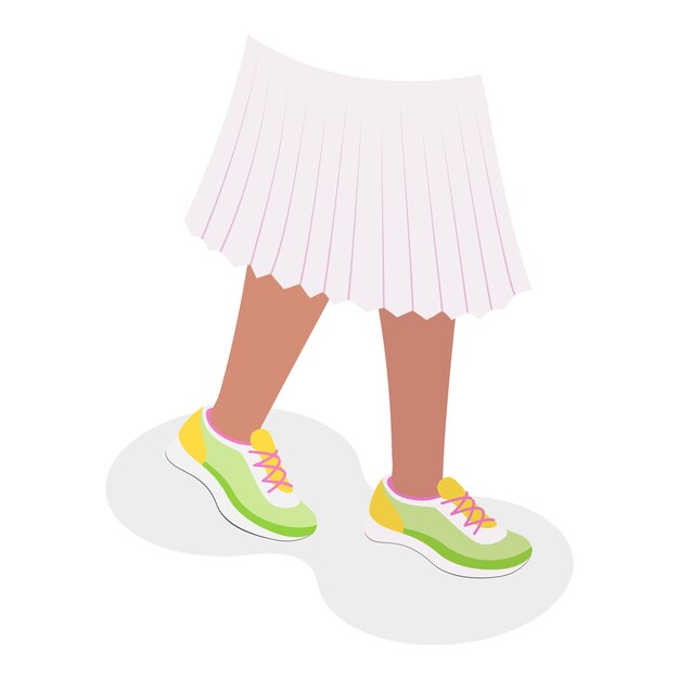 Conjunto de zapatillas de deporte de vector plano isométrico 3d calzado elegante para el deporte y la vida artículo 4