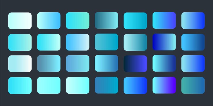Vector conjuntos de degradado azul