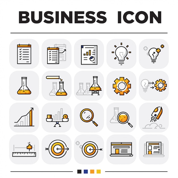 Vector conjuntos de iconos de negocios