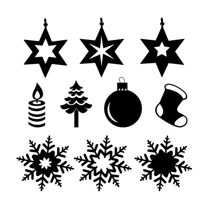 conjuntos de vectores de navidad