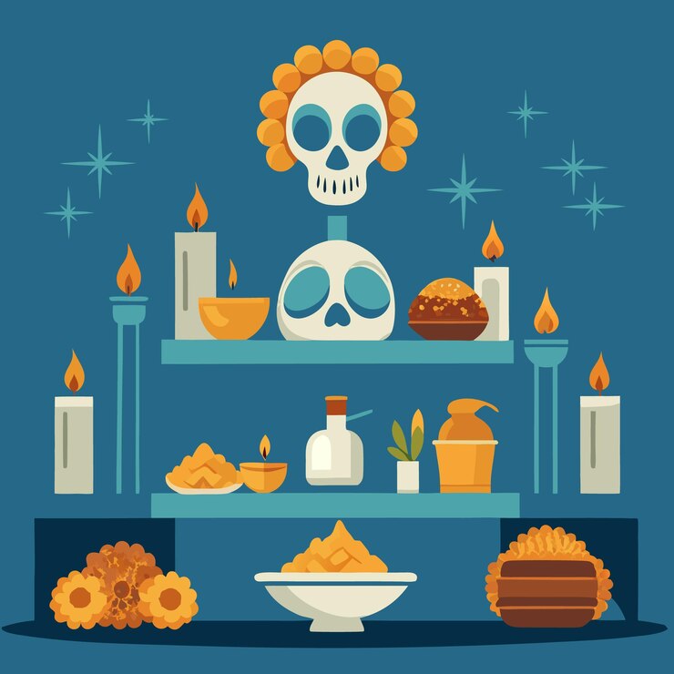 Vector conmemoración del día de los muertos