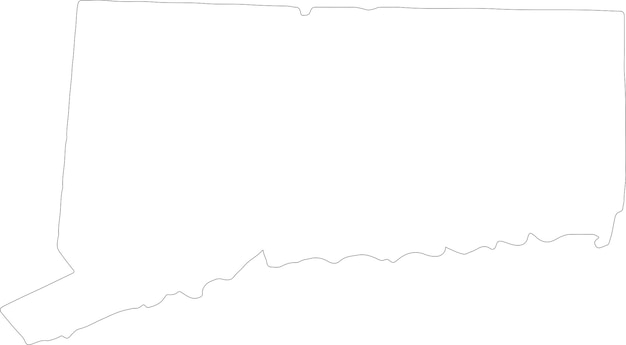 Vector connecticut estados unidos de américa mapa del contorno