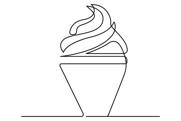 un cono de helado con un cono en él