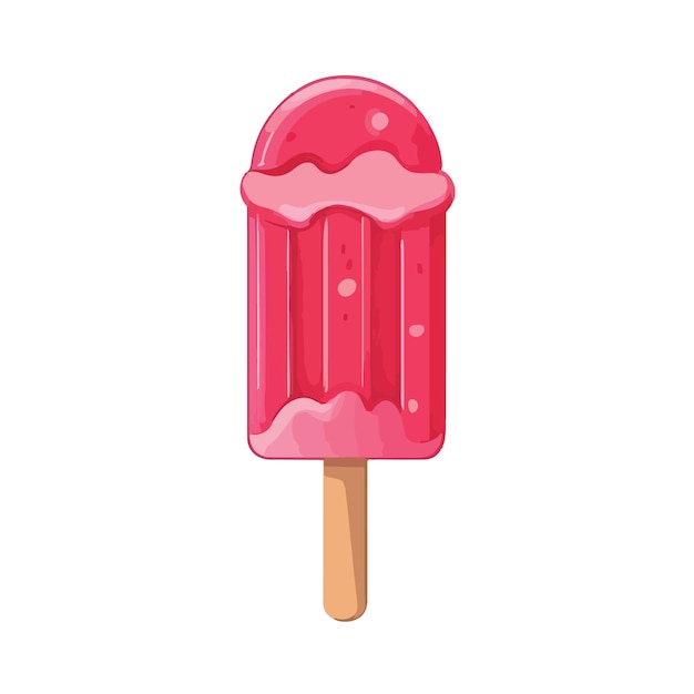 un cono de helado rosa con un helado rosa en él