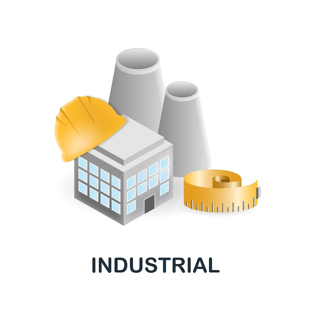 Ícono industrial Ilustración 3d de la colección de ingeniería Ícono industrial creativo 3d para plantillas de diseño web, infografías y más