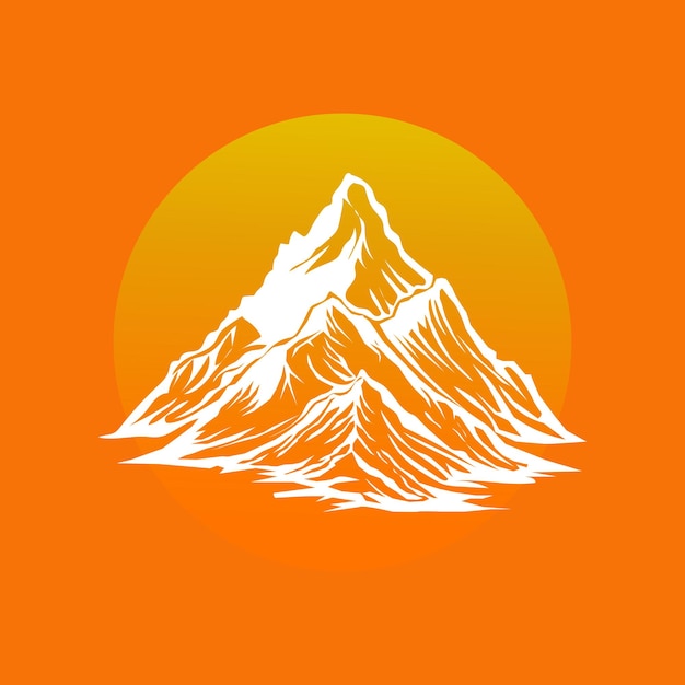 Ícono del logotipo de montaña