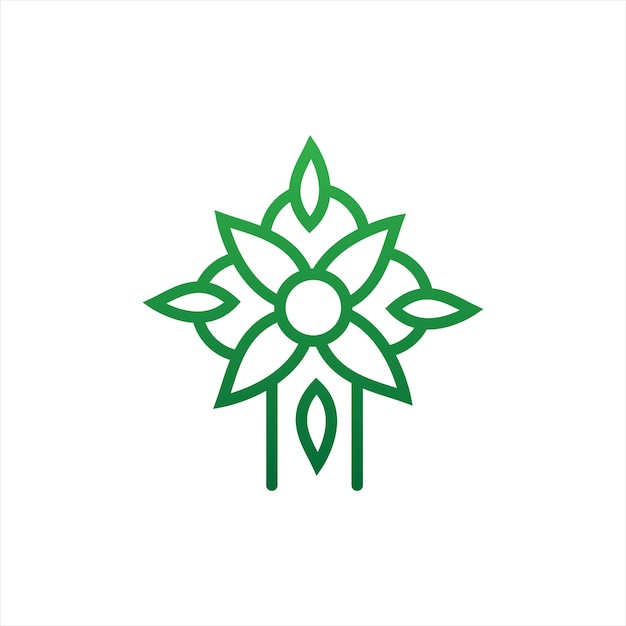 Ícono del logotipo del símbolo de la hoja