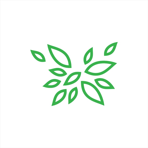 Ícono del logotipo del símbolo de la hoja