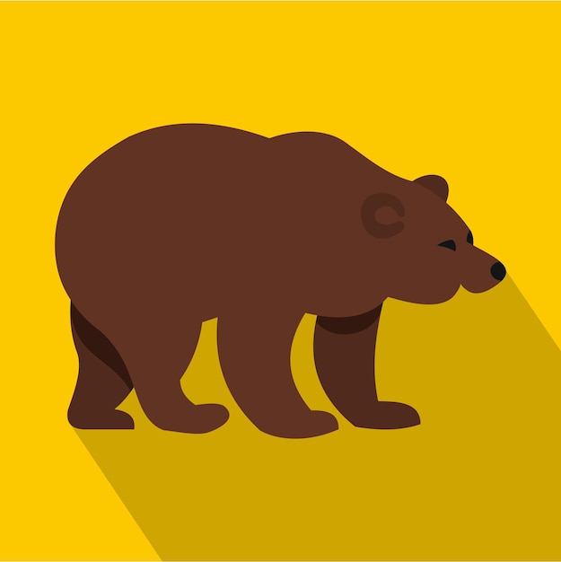Ícono de oso Ilustración plana del ícono vectorial de oso para la web