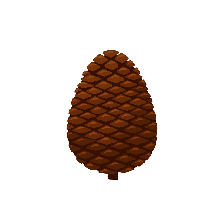 Vector cono de pino