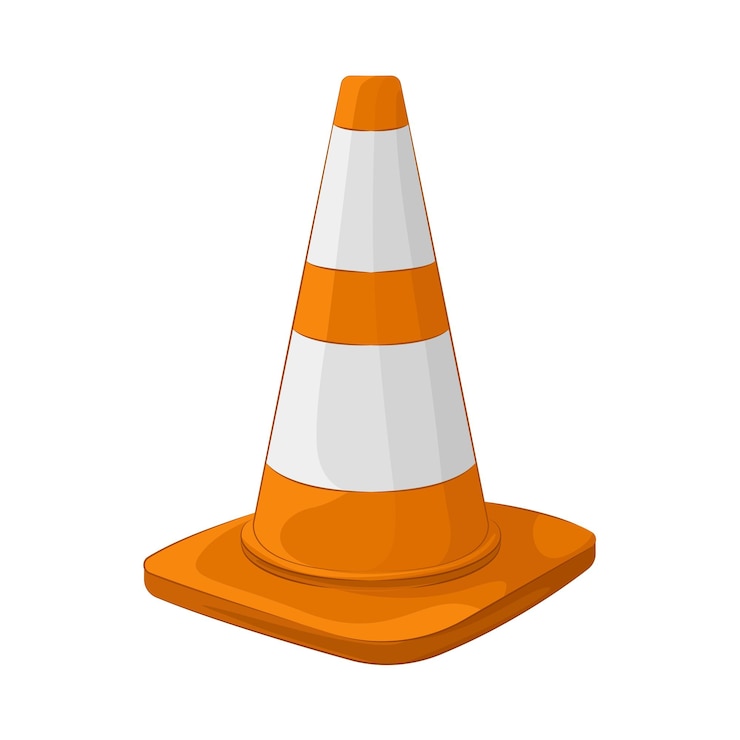 Vector cono de tráfico
