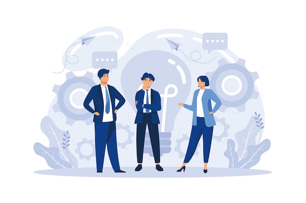 Conozca a nuestro equipo Concepto abstracto de cooperación y trabajo en equipo Éxito empresarial