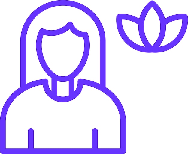 Consejera de diseño vectorial Estilo de icono femenino