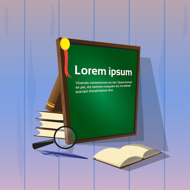 Consejo escolar con libros