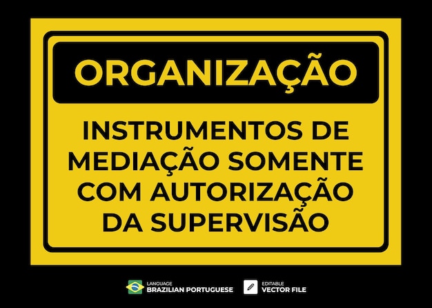 Vector consejo de organización instrumentos de mediación solo con autorización de supervisión