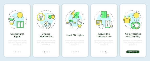Consejos de ahorro de energía en la pantalla de la aplicación móvil