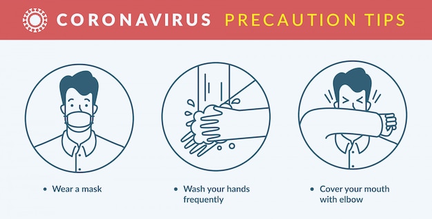 Consejos de precaución de coronavirus.