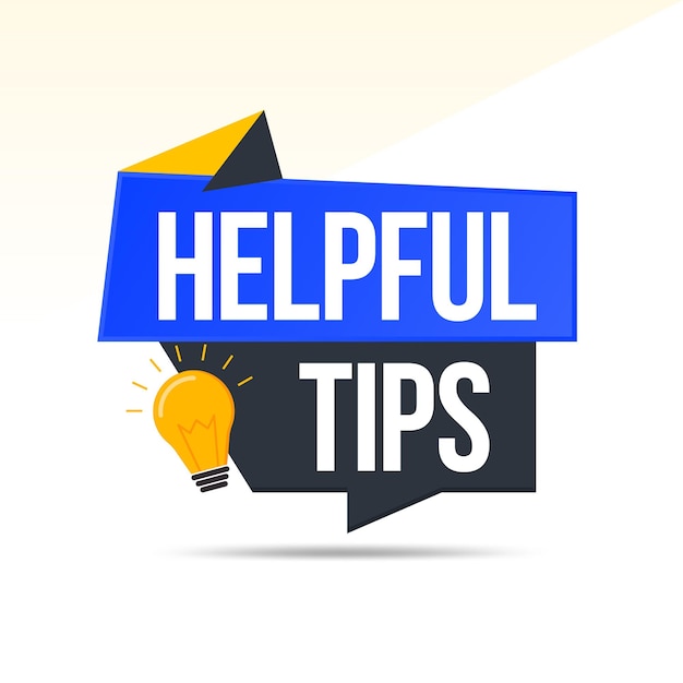 Consejos útiles para el diseño de etiquetas con vector de icono de bombilla.