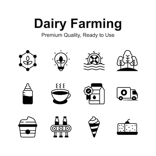 Consigue este icono creativo de la ganadería lechera en estilo moderno