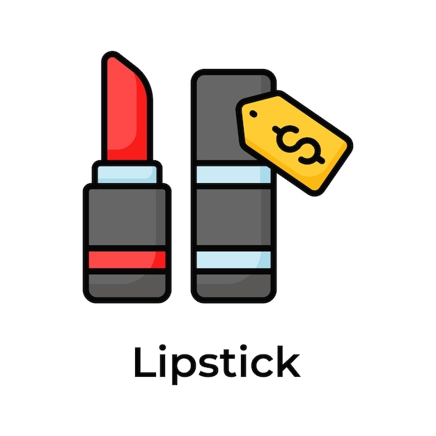 Consigue este icono editable de accesorio de maquillaje de lápiz labial