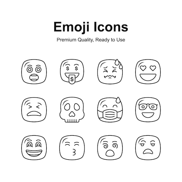 Consigue este icono de emoji cuidadosamente diseñado con un vector de expresiones lindas