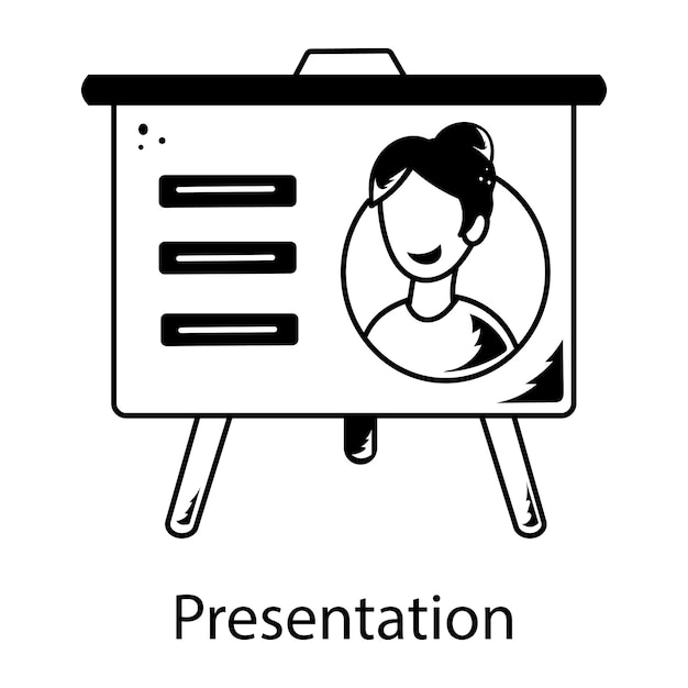 Consigue este icono de garabateo de la presentación