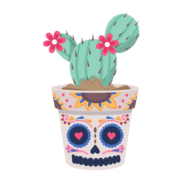 Consigue este icono plano de cactus mexicano