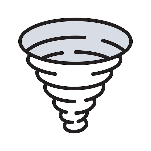 Consigue este increíble ícono de tornado en estilo moderno