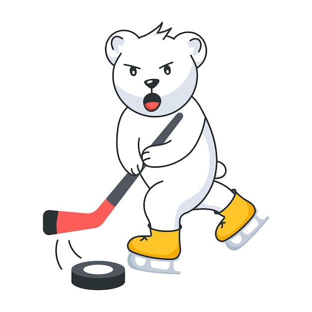 Consigue esta pegatina plana de hockey sobre hielo