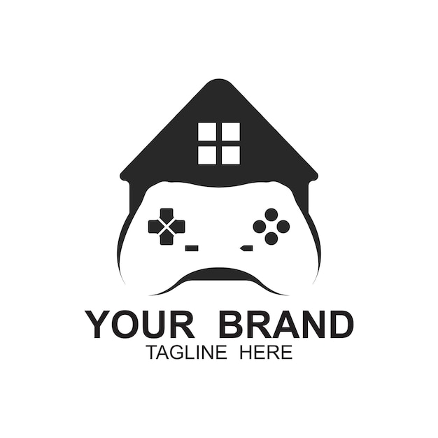 Consola de juegos Controlador de juegos plantilla de símbolo de ilustración tihs logotipo ideal para la industria de juegos y entretenimiento