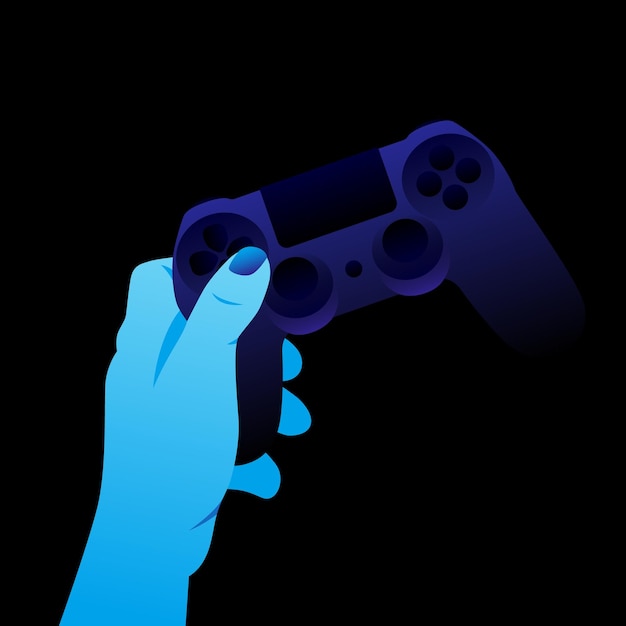 Consola de juegos gráfica en la mano