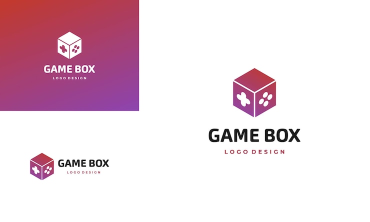 Vector consola de juegos de icono moderno de diseño de logotipo de caja de juego combinada con el concepto de logotipo de caja