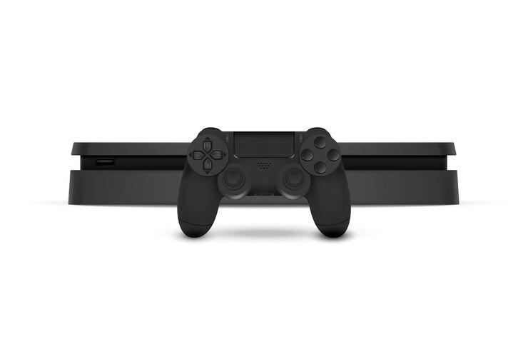 Vector consola de juegos con joystick aislado sobre fondo blanco ilustración vectorial
