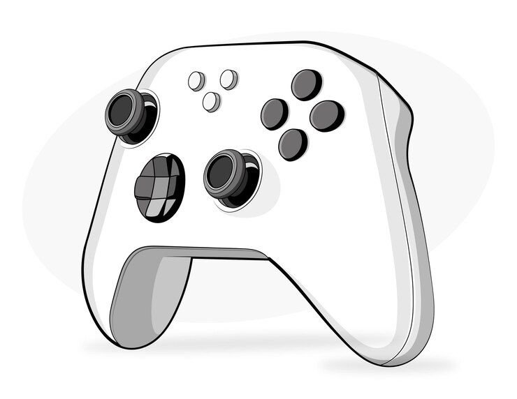 Vector consola de juegos mando