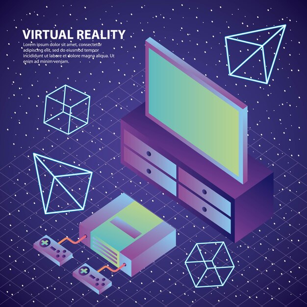 la consola de realidad virtual controla las figuras 3d de la televisión