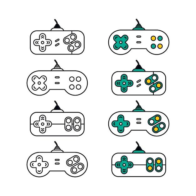 Vector consola de videojuegos joystick