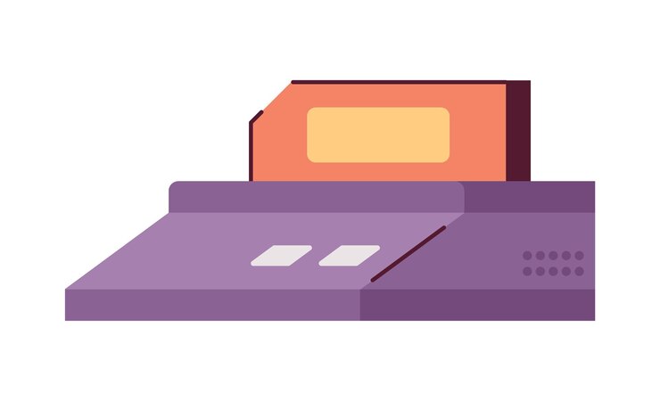 Vector consola vintage para jugar juegos objeto vectorial de color semi plano cartucho retro con juegos hobby icono de clip art de dibujos animados editable sobre fondo blanco ilustración simple para diseño gráfico web