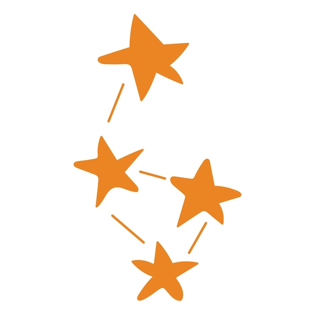 Constellation Estrellas en un fondo blanco aislado