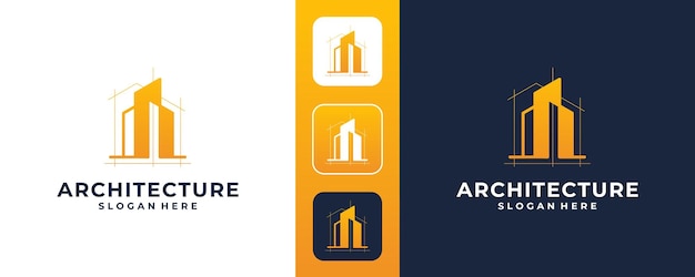 construcción de diseño de logotipo arquitectónico vector inspiración