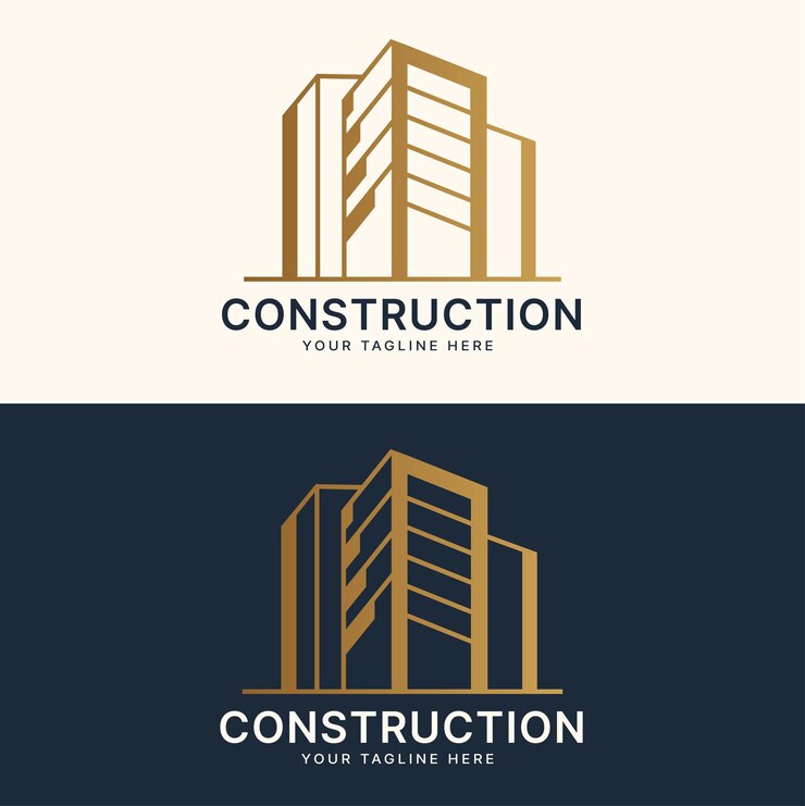 construcción de edificios abstractos y diseño de logotipos arquitectónicos