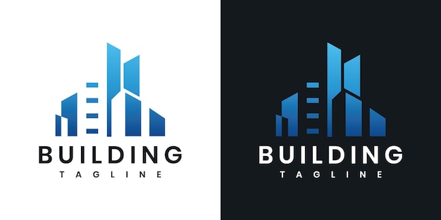 construcción de edificios arquitectónicos abstractos inspiración para el diseño del logotipo