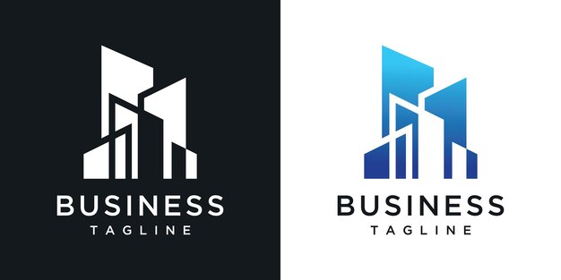 construcción de edificios arquitectónicos abstractos inspiración para el diseño del logotipo