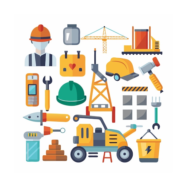 Construcción y herramientas Conjunto de iconos