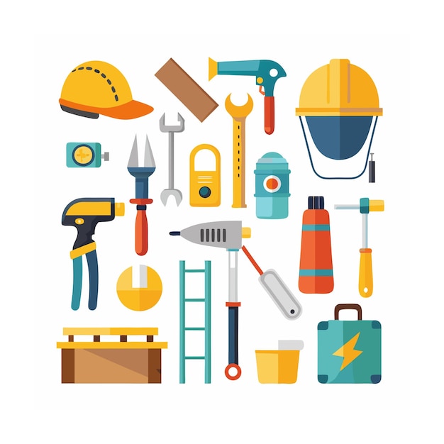 Construcción y herramientas Conjunto de iconos