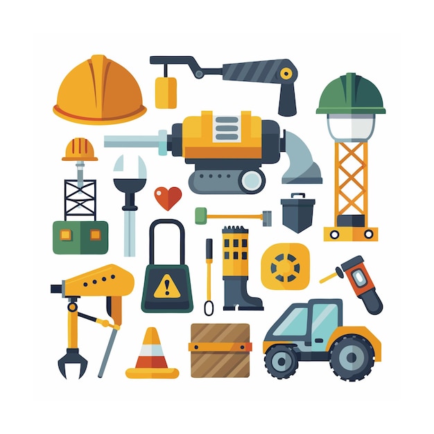 Construcción y herramientas Conjunto de iconos