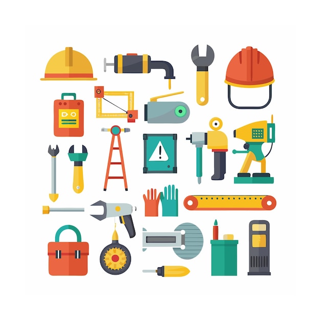 Construcción y herramientas Conjunto de iconos